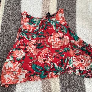 Open back flowy printed crop top